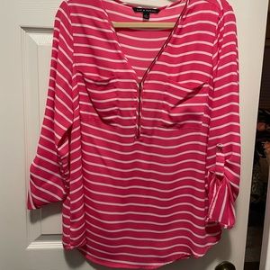 Zac and Rachel stripe blouse size large